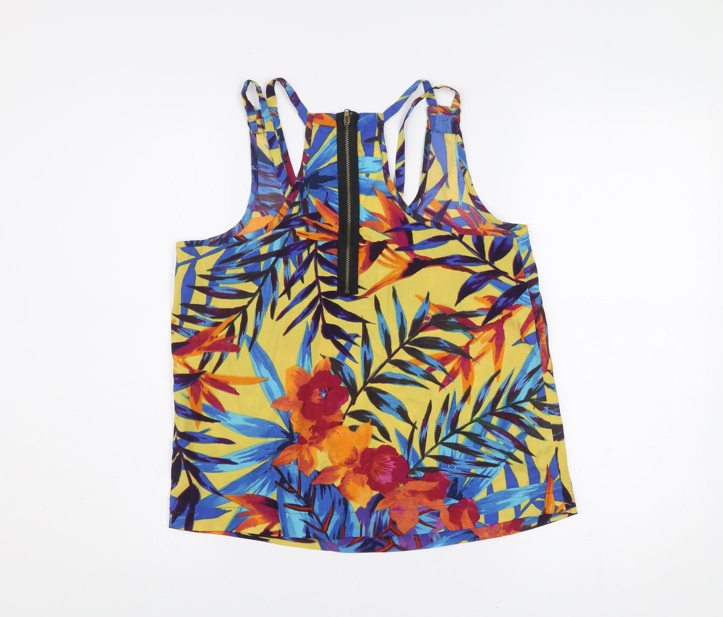 New Look Women’s Multicoloured Tropical Floral Tank Top Size 10