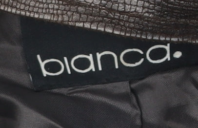 Bianca Unisex Brown Polyester Mid-Length Zip Jacket Size 20