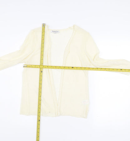 Elizabeth Scott Women’s Ivory Open Knit Cardigan S/M 3/4 Sleeve