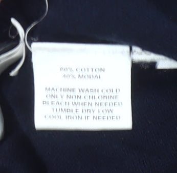 Ann Taylor Loft Womens Blue Cardigan Small V-Neck Knit Cotton Modal