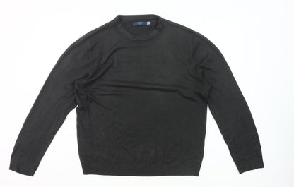 Atlantic Bay Men's Black M Pullover Crew Neck Jumper Acrylic Knit