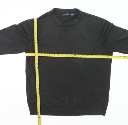 Atlantic Bay Men's Black M Pullover Crew Neck Jumper Acrylic Knit
