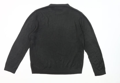 Atlantic Bay Men's Black M Pullover Crew Neck Jumper Acrylic Knit