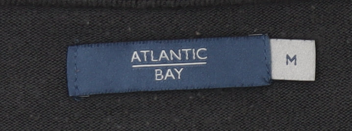 Atlantic Bay Men's Black M Pullover Crew Neck Jumper Acrylic Knit