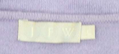 IFW Women’s Purple Wool Angora Blend Cardigan M 3/4 Sleeve