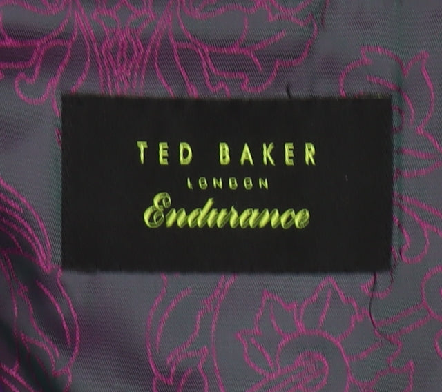 Ted Baker Men's Grey Wool Blend 46R Blazer Jacket Classic Formal