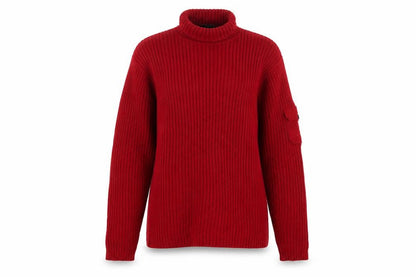 Next Women’s Red Roll Neck Cotton Jumper Size M Long Sleeve Knit