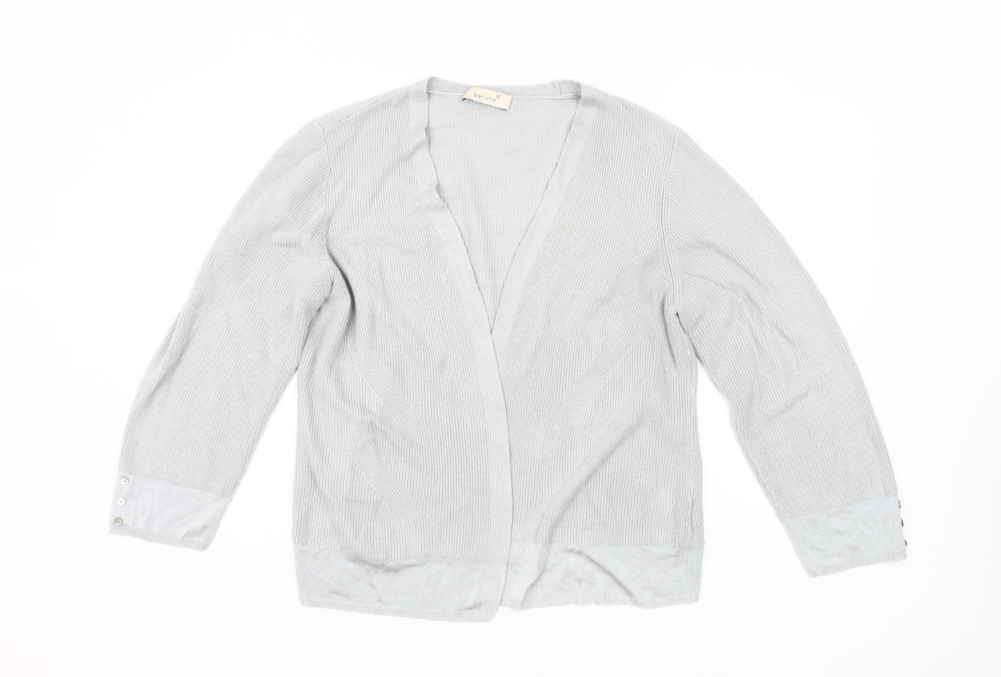 Marks and Spencer Women’s Grey V-Neck Long Sleeve Cardigan UK 18