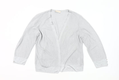 Marks and Spencer Women’s Grey V-Neck Long Sleeve Cardigan UK 18