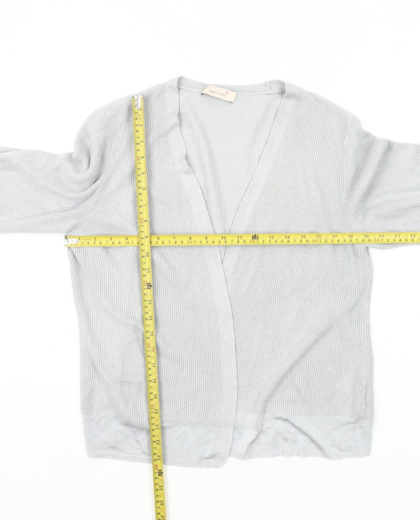 Marks and Spencer Women’s Grey V-Neck Long Sleeve Cardigan UK 18