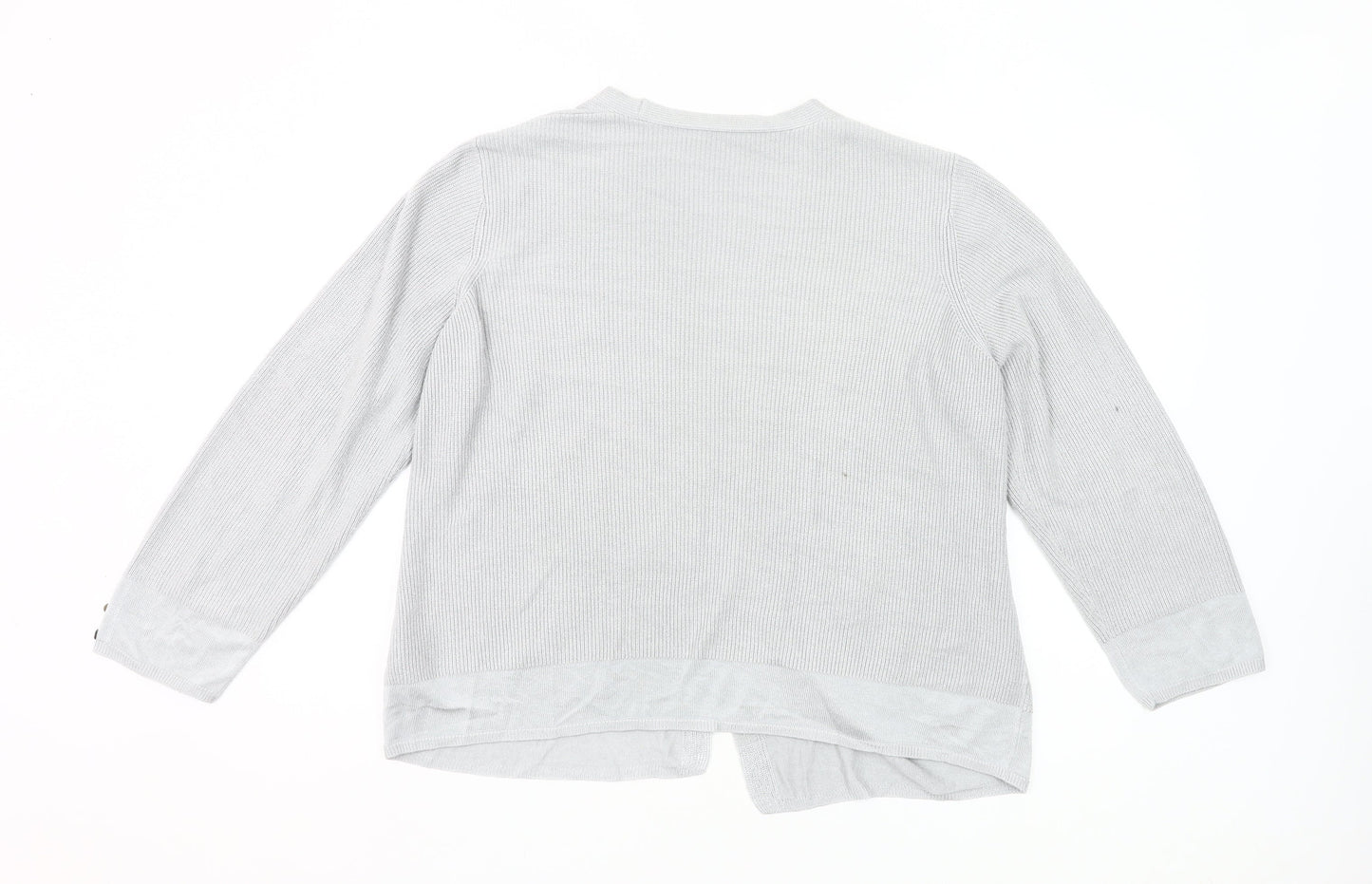 Marks and Spencer Women’s Grey V-Neck Long Sleeve Cardigan UK 18