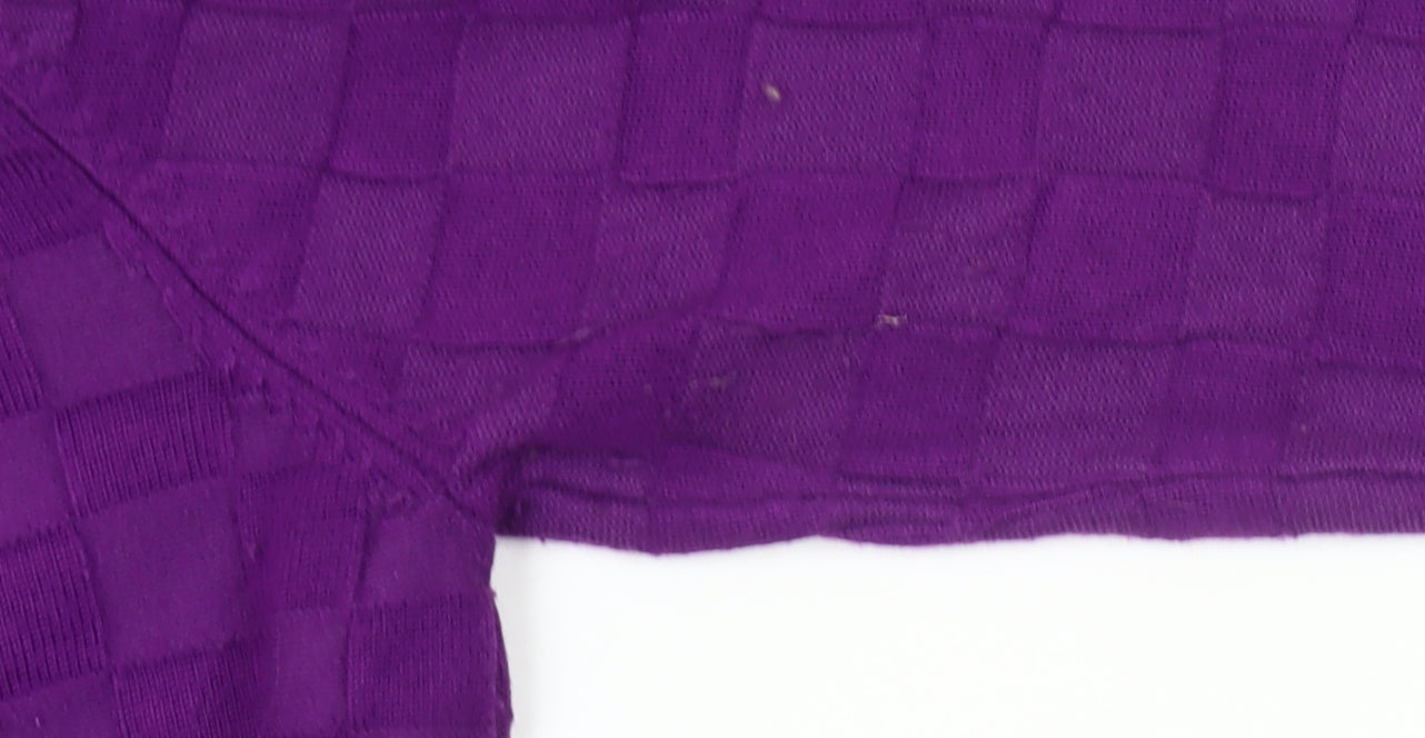 Warehouse Women’s Purple Mock Neck Knit Jumper Size L