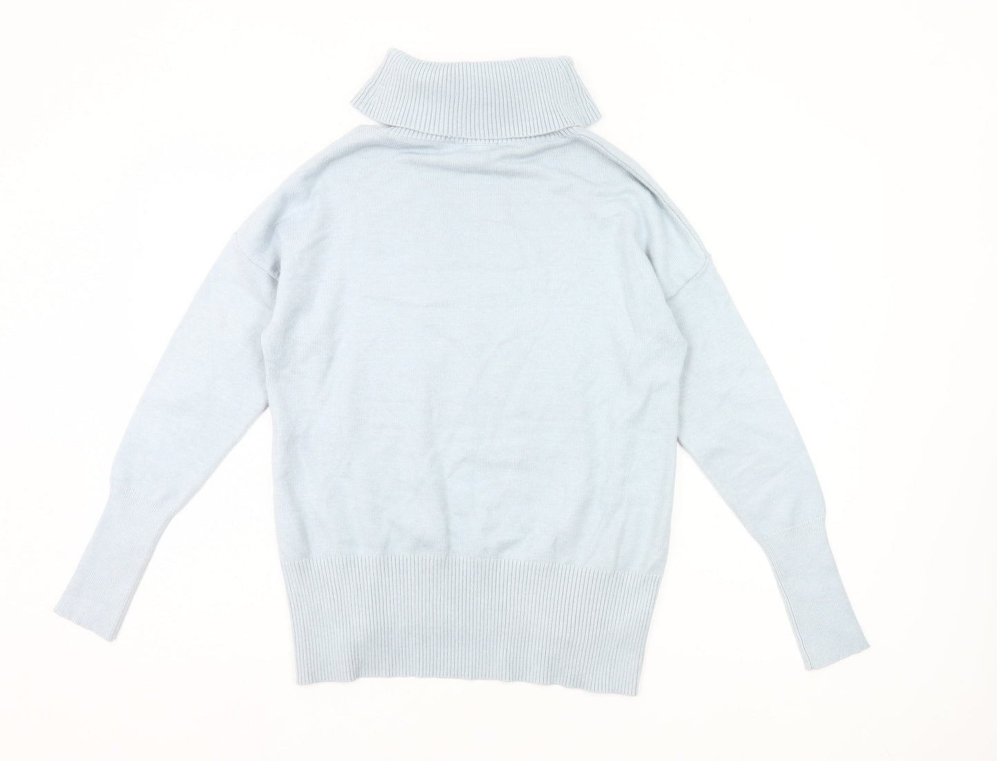 Phase Eight Womens Blue XS Roll Neck Pullover Jumper with Zips