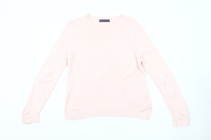 Marks and Spencer Womens Pink Size 14 Crew Neck Acrylic Jumper