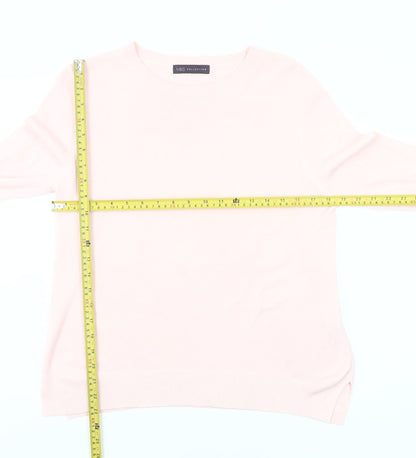 Marks and Spencer Womens Pink Size 14 Crew Neck Acrylic Jumper