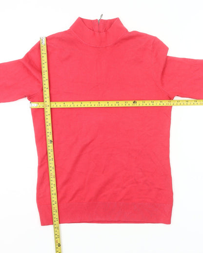 John Lewis Women’s Red Size 10 Mock Neck Long Sleeve Jumper
