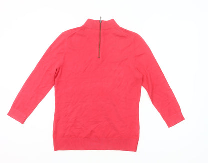 John Lewis Women’s Red Size 10 Mock Neck Long Sleeve Jumper