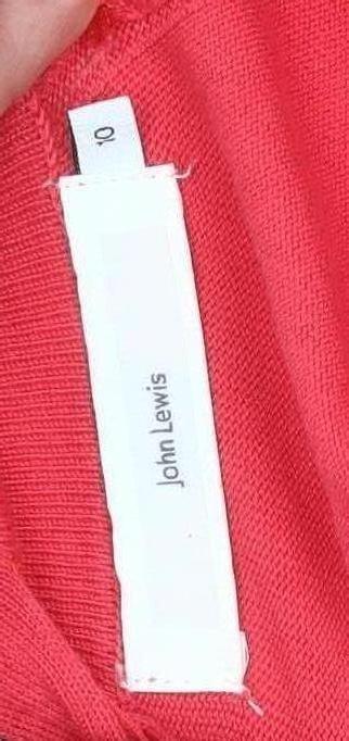 John Lewis Women’s Red Size 10 Mock Neck Long Sleeve Jumper