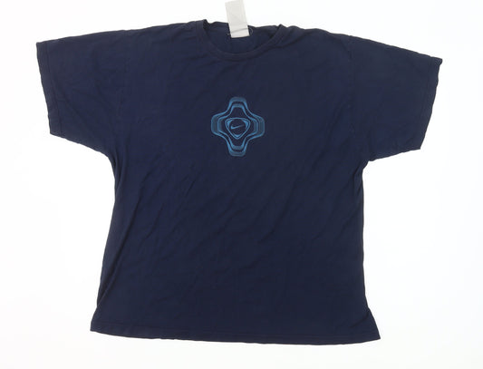 Nike Men’s Blue L Vintage Logo Graphic Sports T-Shirt