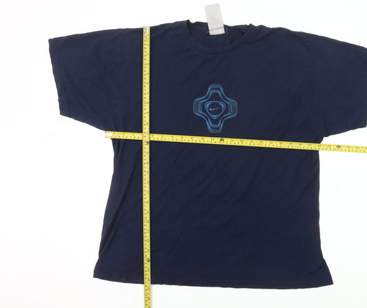Nike Men’s Blue L Vintage Logo Graphic Sports T-Shirt