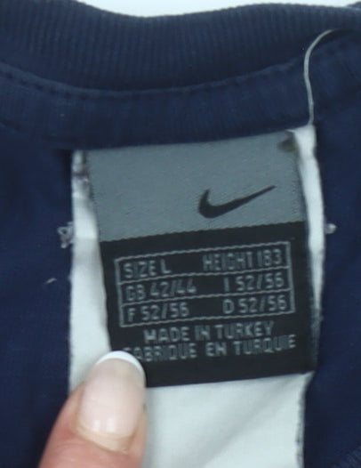 Nike Men’s Blue L Vintage Logo Graphic Sports T-Shirt