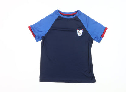 Dunnes Stores Boys Blue France Football T-Shirt 12-13 Years Sports Top