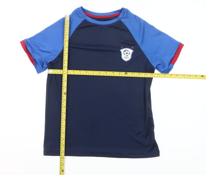 Dunnes Stores Boys Blue France Football T-Shirt 12-13 Years Sports Top