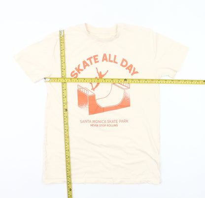 Dunnes Stores Boys Beige Skate Graphic T-Shirt Size L 85cm