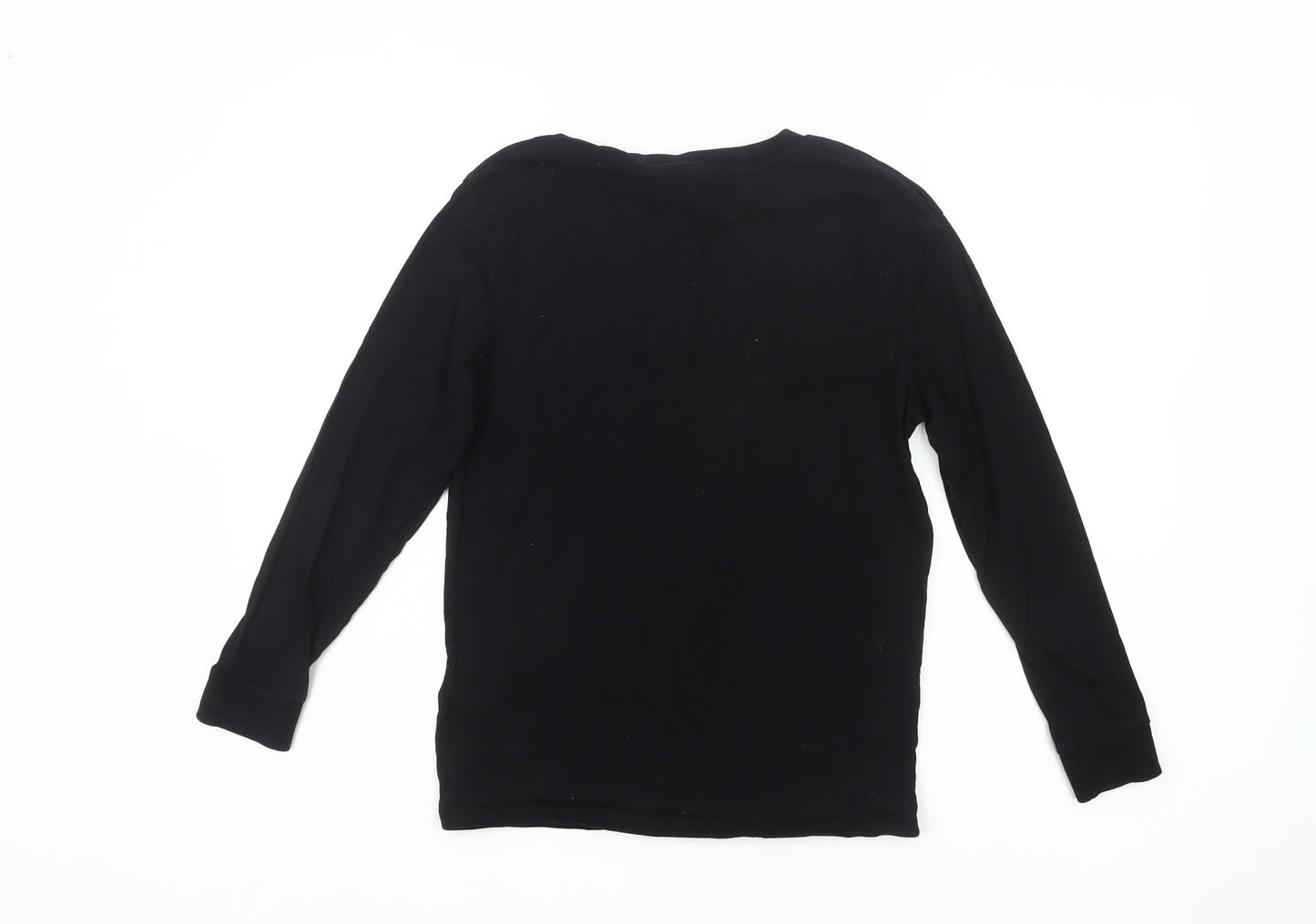 Marks and Spencer Boys Black 12-13 Years Long Sleeve Gaming Pyjama Top