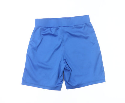 Dunnes Stores Boys Blue Athletic Football Shorts L 27in Waist Drawstring