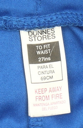 Dunnes Stores Boys Blue Athletic Football Shorts L 27in Waist Drawstring