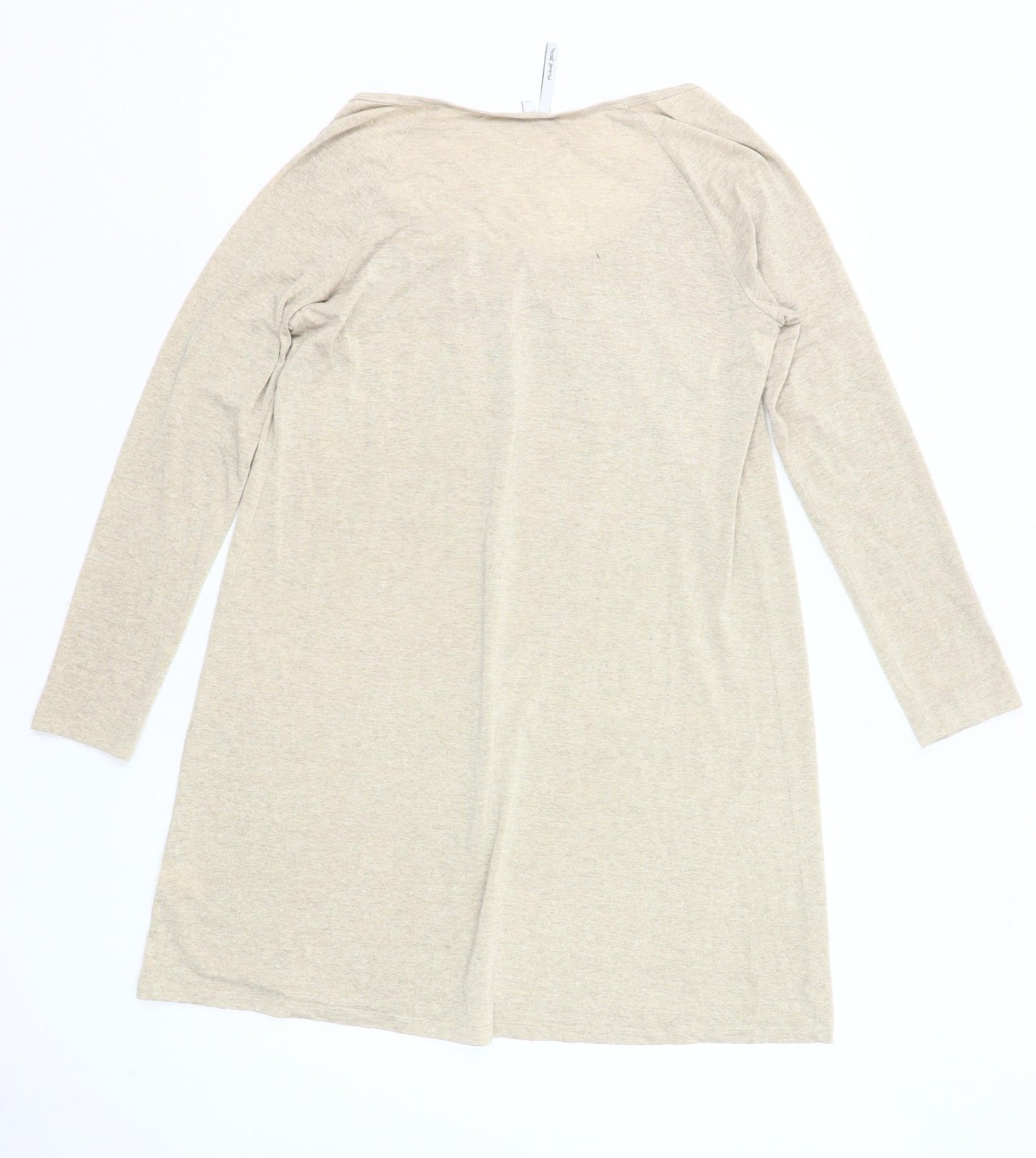Michael Stars Women’s Beige Shift Dress M Long Sleeve Scoop Neck