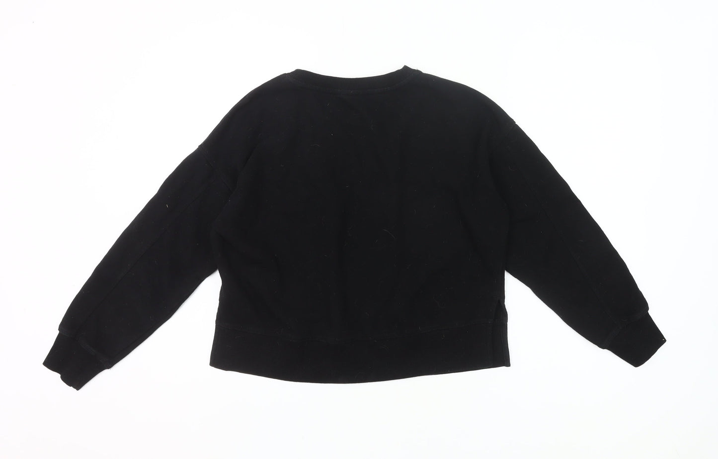 DKNY Women Black Logo Pullover Sweatshirt Size 8 Regular Fit