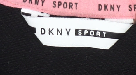 DKNY Women Black Logo Pullover Sweatshirt Size 8 Regular Fit