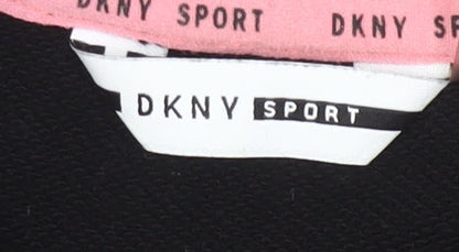 DKNY Women Black Logo Pullover Sweatshirt Size 8 Regular Fit