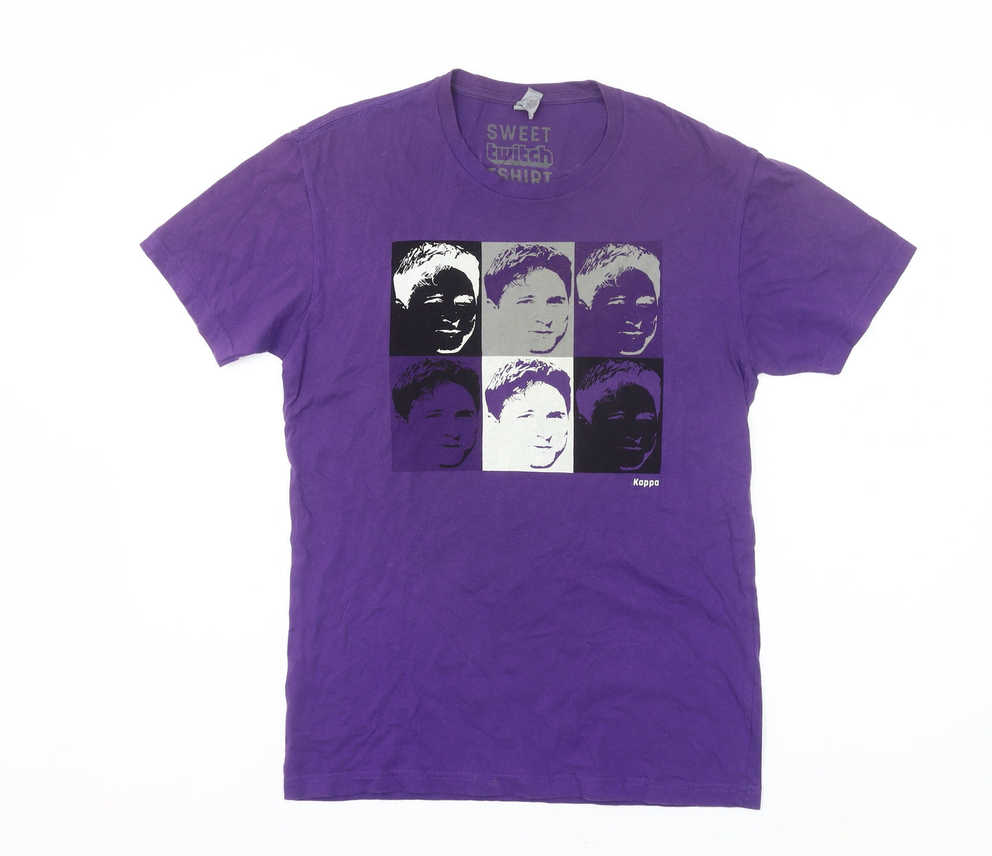 Next Level Men’s Purple Twitch Kappa Graphic T-Shirt Size S