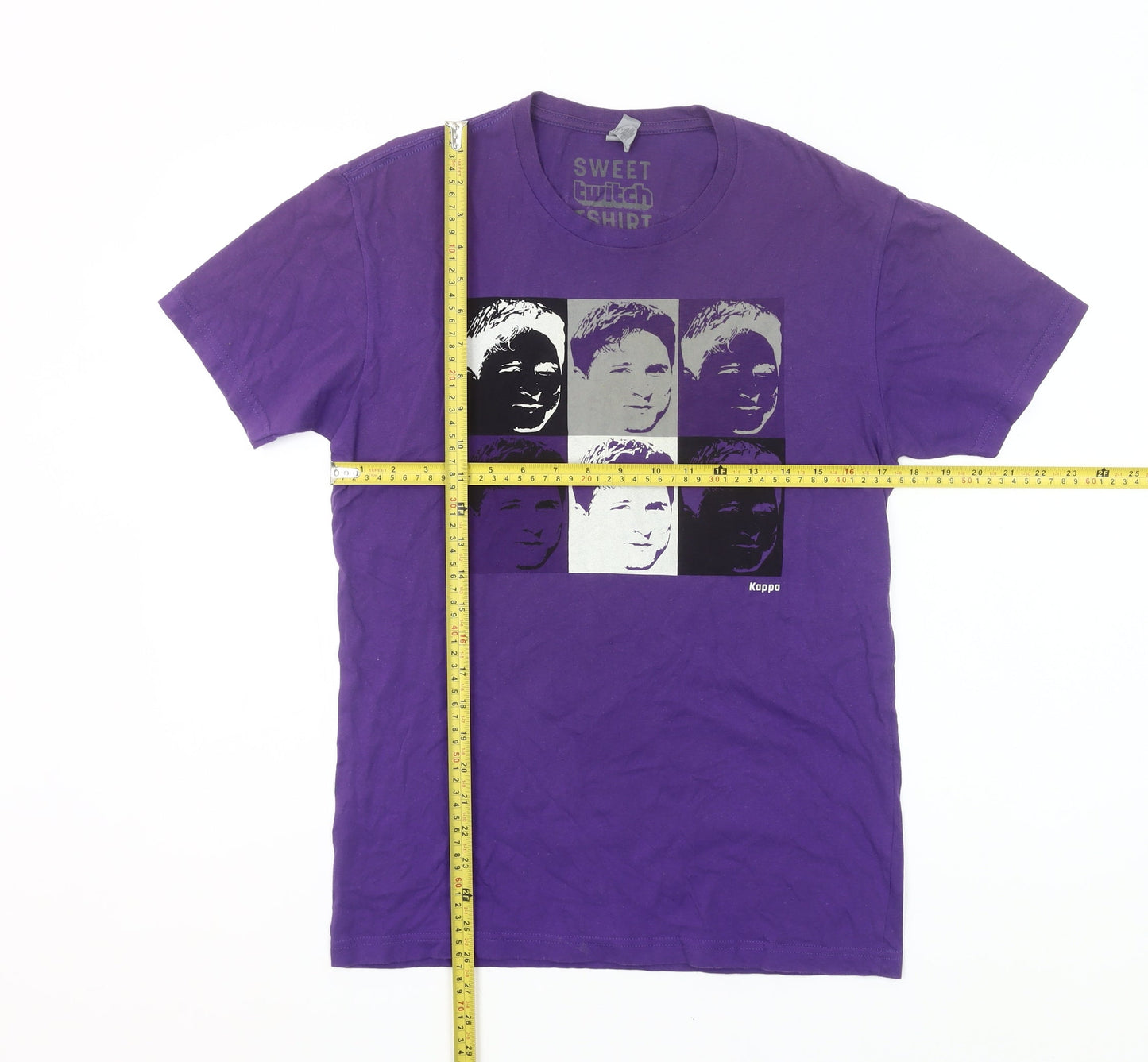 Next Level Men’s Purple Twitch Kappa Graphic T-Shirt Size S