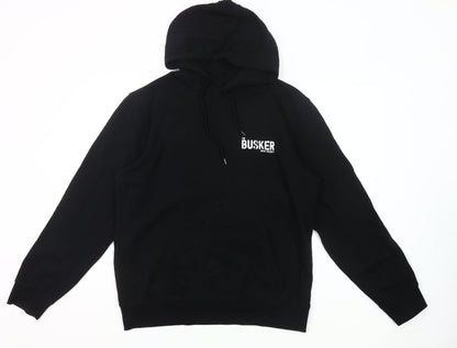 The Busker Men’s Black XL Pullover Hoodie Whiskey Logo Graphic Sweatshirt