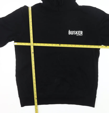 The Busker Men’s Black XL Pullover Hoodie Whiskey Logo Graphic Sweatshirt