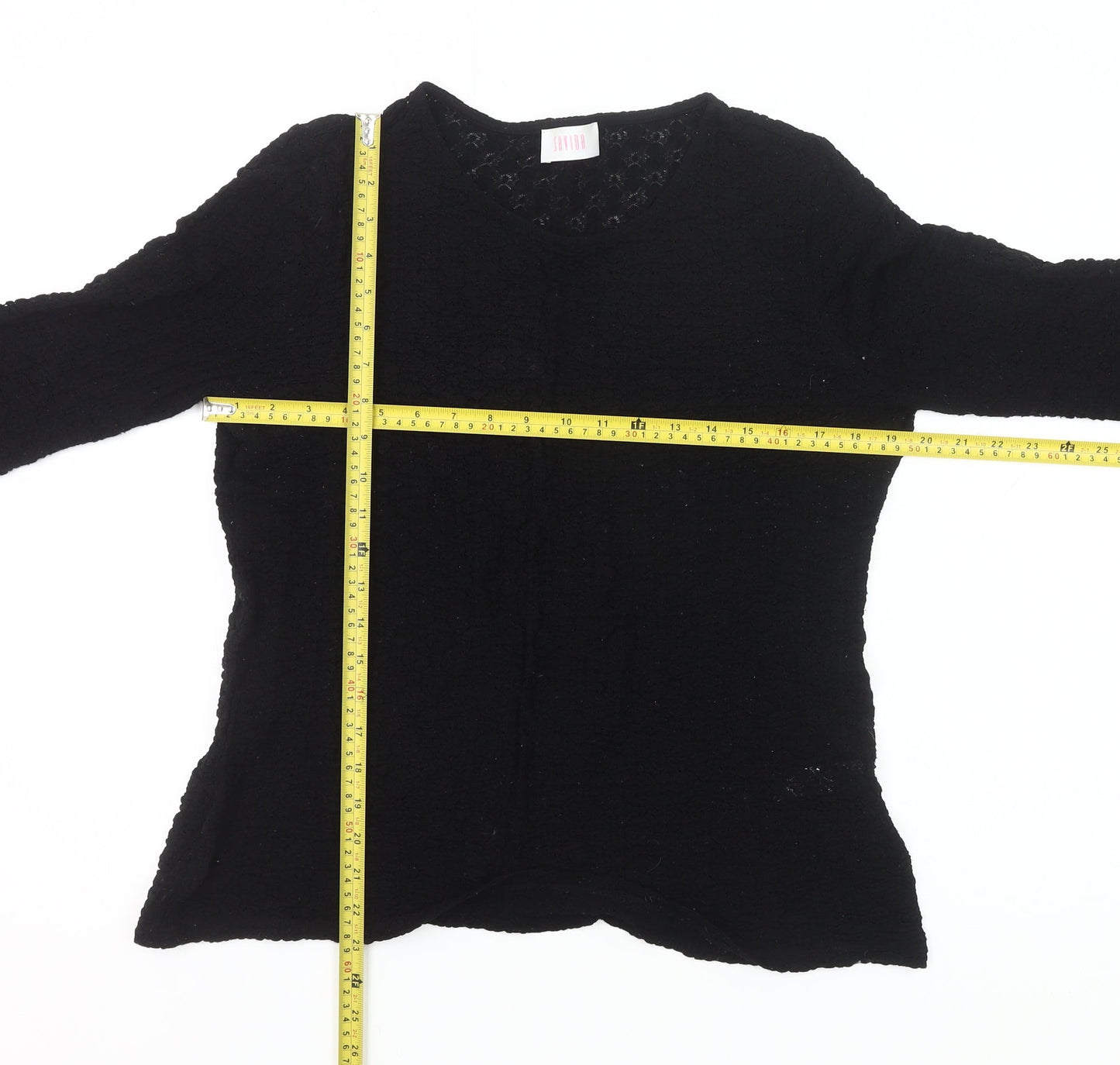 Savida Women’s Black Lace Long Sleeve Blouse Size 20