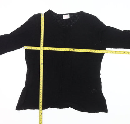 Savida Women’s Black Lace Long Sleeve Blouse Size 20