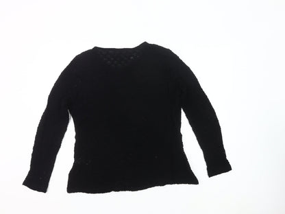 Savida Women’s Black Lace Long Sleeve Blouse Size 20