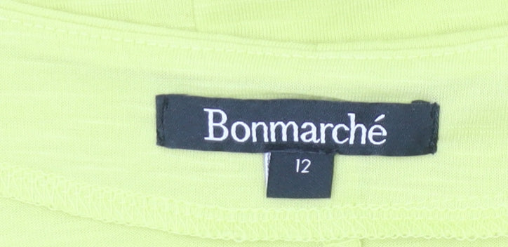 Bonmarché Women’s Yellow Lace Trim Short Sleeve T-Shirt Size 12