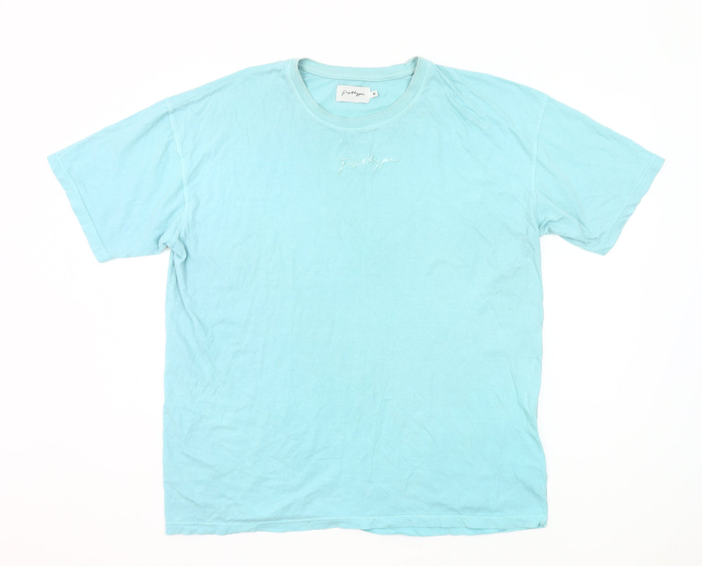 Hype Women's Blue Size 16 Cotton Crew Neck Short Sleeve T-Shirt