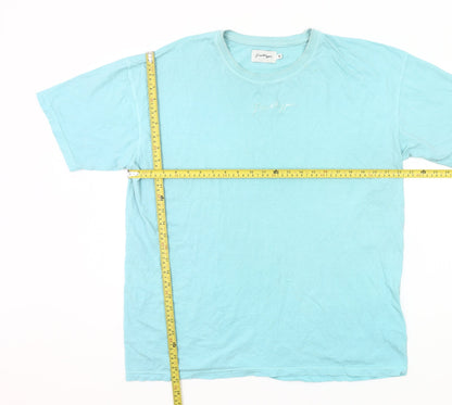 Hype Women's Blue Size 16 Cotton Crew Neck Short Sleeve T-Shirt