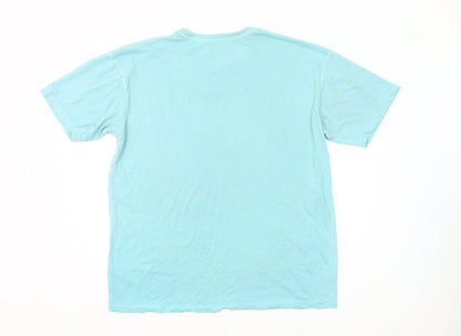 Hype Women's Blue Size 16 Cotton Crew Neck Short Sleeve T-Shirt