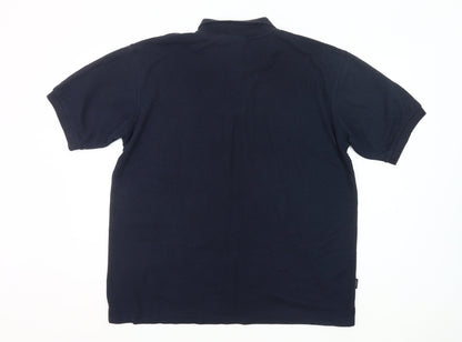 Umbro Men’s Navy Blue XL Polo Shirt Short Sleeve Cotton