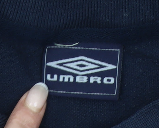 Umbro Men’s Navy Blue XL Polo Shirt Short Sleeve Cotton