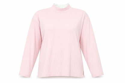 Gitano Womens Pink Mock Neck 3/4 Sleeve Basic T-Shirt Size S