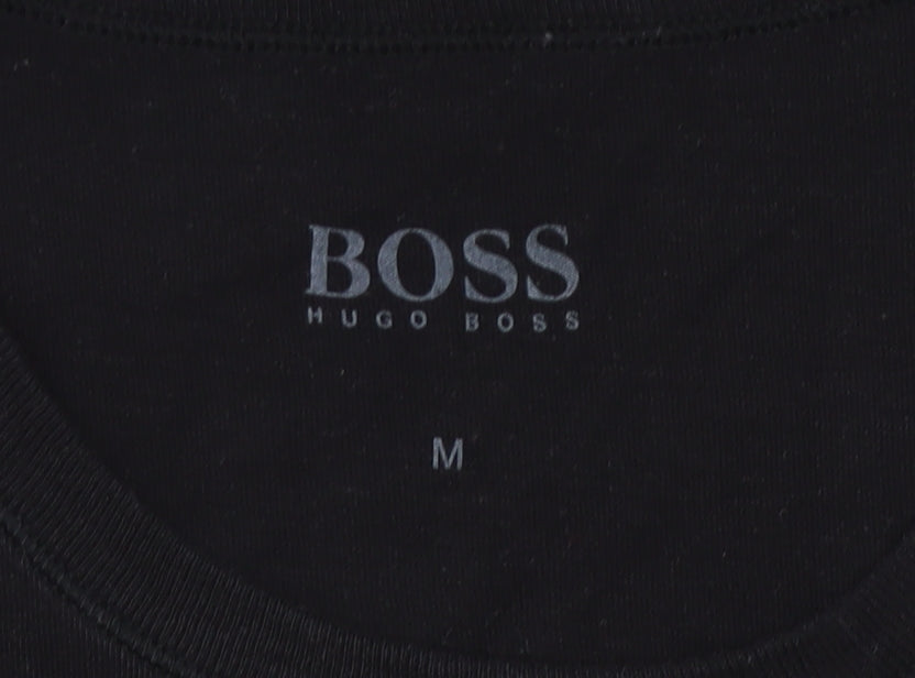 Mens UK Size M HUGO BOSS Black  T-Shirt